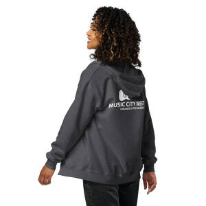 Donate $38 and get this Zippered MCWC Logo Unisex Hoodie (White Logo on Back)